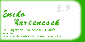 eniko martencsek business card